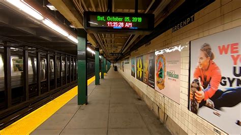 greenpoint avenue subway station  train brooklyn  york city mta youtube