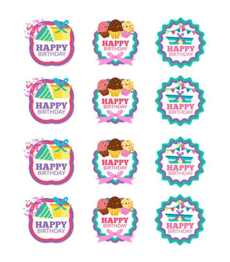 birthday cupcake toppers edible images
