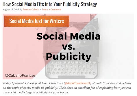 build guest post how social media fits into your publicity strategy