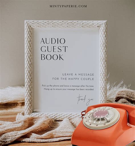 audio guest book sign telephone guestbook leave  message wedding