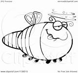 Outlined Drunk Dragonfly Clipart Cartoon Cory Thoman Coloring Vector sketch template