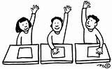 Hand Raising Clipart Student Raise Hands Put Raised Active Help Pick Cliparts Clip Else Class Classroom Gif Card School Someone sketch template