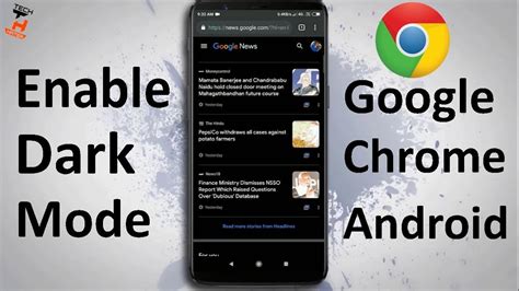enable dark mode  google chrome mobile youtube