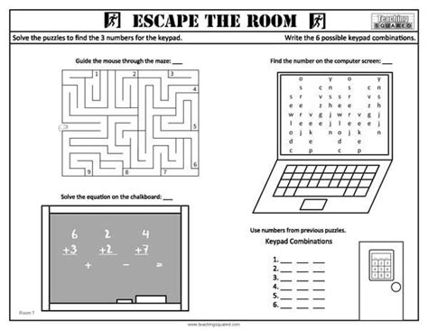 escape  room worksheets teaching squared easy teaching escape