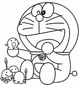Mewarnai Doraemon sketch template