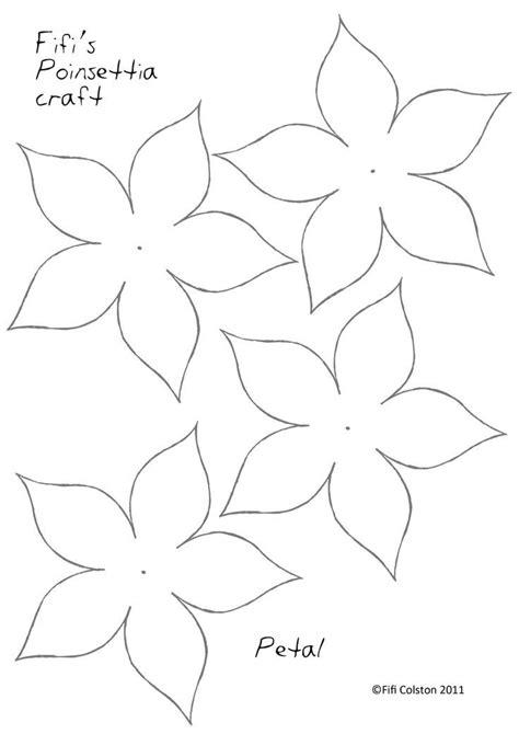 papel plantilla poinsettia busqueda de google paper flower patterns