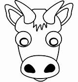 Mask Template Buffalo Animal Templates Cow Clipart Designs Clip sketch template