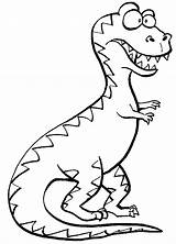 Rex Coloring Dinosaur Pages Trex Kids Funny Clipart Tyrannosaurus Colouring Printable Cliparts Iguanodon Cartoon Clip Animal Sheets Outlines Print Head sketch template