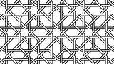Geometric Patterns Coloring Pages Islamic Simple Pattern Arabic Shapes Designs Easy Star Interlace Choose Board Periodic Non Detail Abstract Popular sketch template