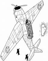 Coloring Pages War Avenger Airplane Colouring Air Van sketch template