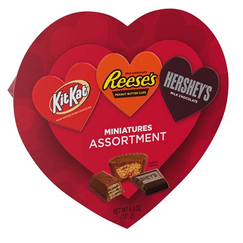 hershey miniatures assorted milk chocolate candy valentines day gift