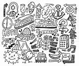 Doodle Travel Doodles Vector Drawing Stock Illustration Journal Choose Board Visit Quotes sketch template