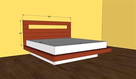 floating platform bed frame plans  woodworking