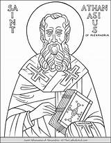 Athanasius Alexandria Thecatholickid Saints Printable sketch template