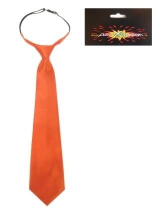 stropdas oranje strikken en dassen goedkope themakleding verkleedkleding