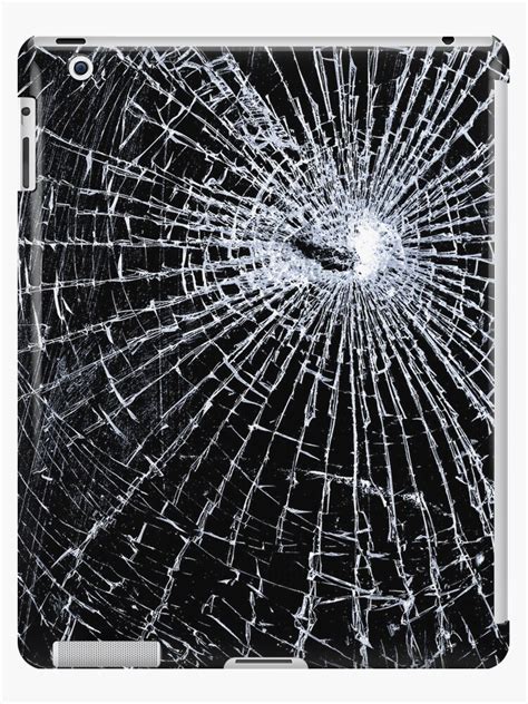 broken glass  ipad black ipad case skin  learningcurveca redbubble