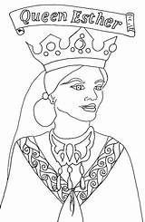 Coloring Esther Queen Pages Kids Printable Color Getcolorings Sunday School Becomes sketch template