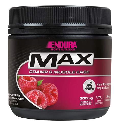 endura max cramp  muscle ease magnesium powder sportys health