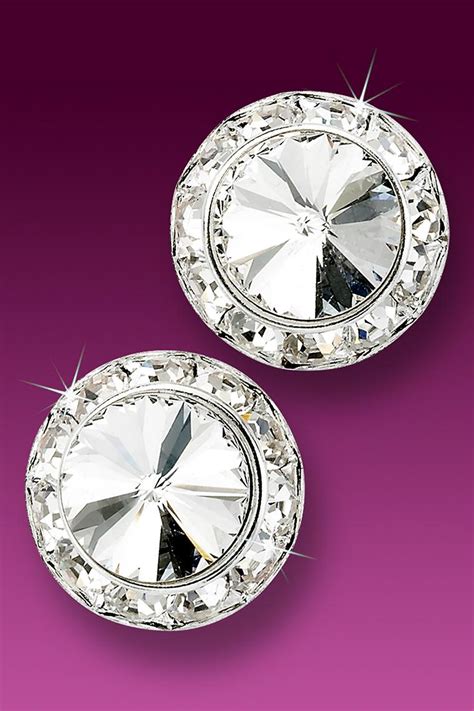 mm crystal rhinestone dance earrings crystal pierced