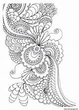 Coloring Zen Pages Adult Stress Flowers Drawing Print Anti Printable Adults Color Book Zentangle Patterns Colouring Para Mandala Colorear Pattern sketch template