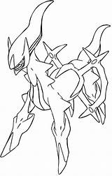Arceus Pokemon Coloriage sketch template
