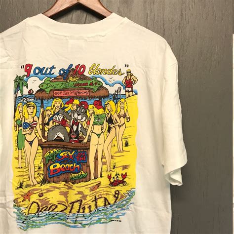 Xl Nos Vintage 90s 1995 Deez Nuts Sex On The Beach T Shirt Etsy