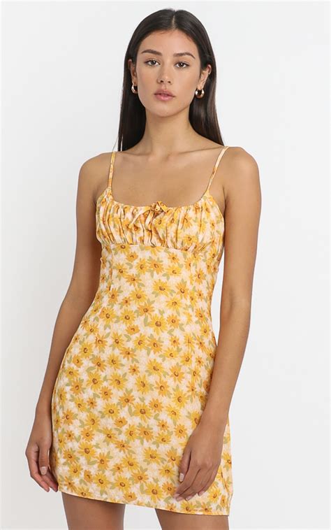 Sunday Session Dress In Sunflower Print Showpo Cute Casual Outfits