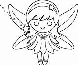 Coloring Pages Fairy Drawing Cute Clipart Cartoon Clip Fairies Colouring Kids Easy Outline Line Printable Tooth Transparent Vector Colorable Cliparts sketch template