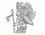 Azteca Guerrero Guerreros Asteca Aztec Guerriero Guerreiro Aztecas Azteco Medievales Cdn5 Culturas Acolore sketch template