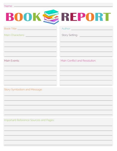 printable book report templates freebie finding mom