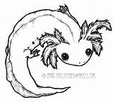 Axolotl Coloring Designlooter Drawings 03kb 545px sketch template