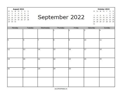 september  calendar  printable