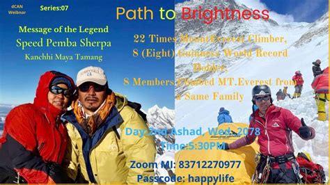 path  brightness message   legend pemba dorje sherpa kanchhi maya tamang  times