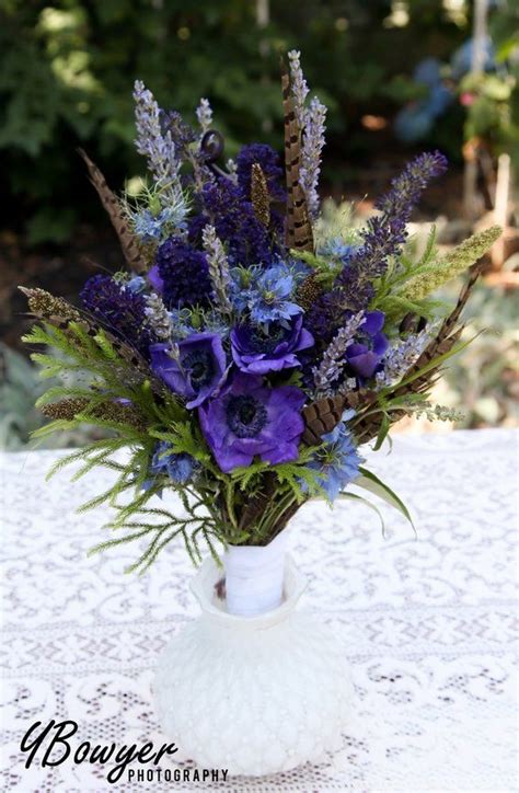 custom made purple wildflower wedding bouquet wildflower wedding