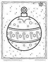 Coloring Christmas Ornament sketch template