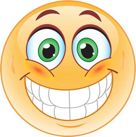 emoticon grande sorriso — ilustração de stock emoticons