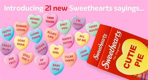 sweethearts candies   sayings  year inspired  lyrics