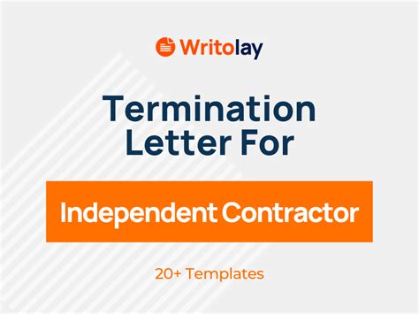 independent contractor termination letter  templates writolay