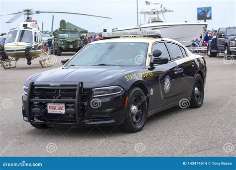 florida state trooper car  mcdill air force base editorial stock