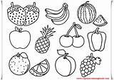 Coloring Fruits Drawing Pages Kids Children Fresh Book Draw sketch template