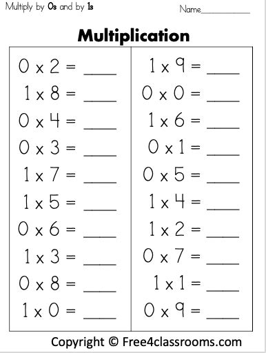 digit multiplication worksheet multiply