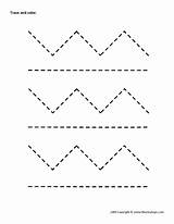 Zig Zag Trace Zags Dotted sketch template