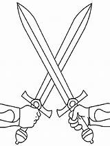 Sword Coloring Pages Printable Boys sketch template