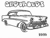 Coloring Pages Chevy Car Cars 1956 Old Truck Chevrolet Muscle Camaro Silverado Drawing Antique Trucks Color Outline Cool S10 Printable sketch template