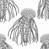 Jellyfish sketch template