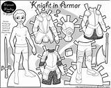Paper Doll Knight Armor Dolls Printable Boys Print Monday Marisole Coloring Pages Boy Color Clothing Hair Paperthinpersonas Helmet Guy After sketch template