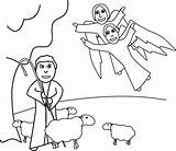 Shepherds Angels sketch template