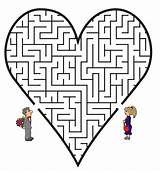 Wedding Coloring Pages Activities Maze Games Kids Book Colouring Printable Heart Print Cartoon Printables Theme Gif Valentine Doolhof Mazes Reception sketch template