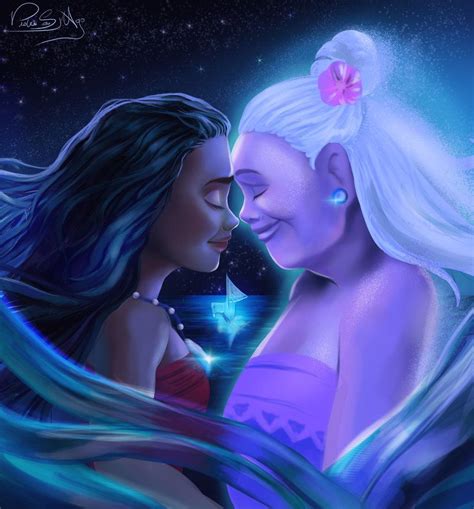 Two Beautiful Women With White Hair And Blue Eyes Are Embracing Each
