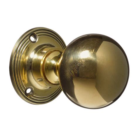 victorian door handles brass plain pair